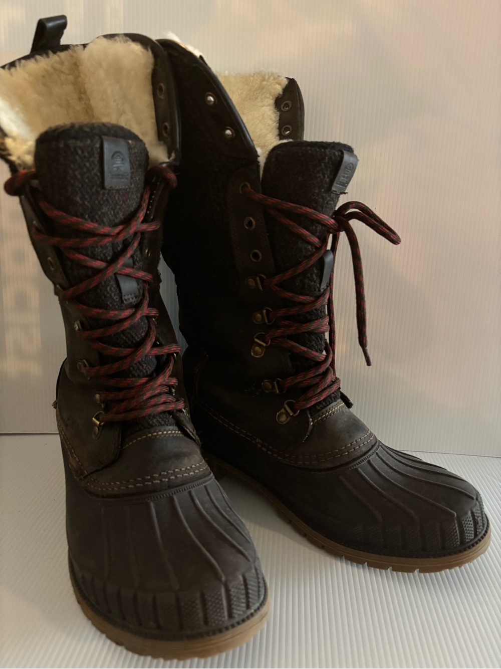 Kamik Sienna 2 Waterproof Real Shearling Winter Boots Brown Women’s 10 #po27500
